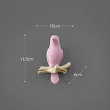 Resin birds figurine wall hooks decorative home decoration accessories key bag handbag coat rack holder wall hanger for clothes