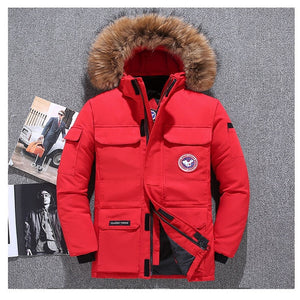 2019 Extreme weather parkas Real fur jacket High quality men‘s goose jacket parkas -40 Celsius Winter Down Coat Parka