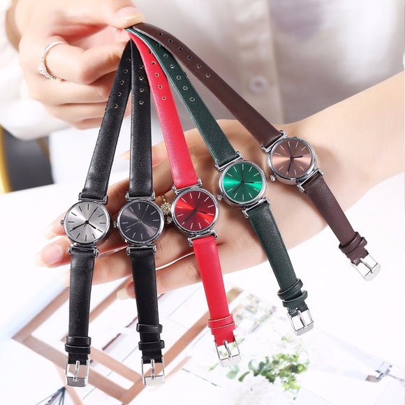 Hot Sale Women Leather Mini Design Quartz Watches Casual Ladies Simple Dial Watch Clock Relogio Feminino Drop Shipping