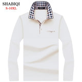 SHABIQI Classic Brand Men shirt Men Polo Shirt Men Long Sleeve Polos Shirt T Designer Polo Shirt Plus Size 6XL 7XL 8XL 9XL 10XL