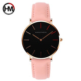 2018 Dropshipping Japan Quartz Movement Uhren Dame Creative Women Watch Clock luxury Black Leather Ladies Watch Reloj Mujer 36mm