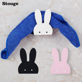 Stouge 1PC INS Hot Sale Rabbit Wooden Hook Clothe Towel Wall Hook Cartoon Kids Room Decoration Hook Wood Bunny Clothing Hanger