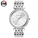 Ladies Wrist Watches Top Luxury Brand Silver Steel Women Bracelet Watch Fashion Rhinestone Diamond Female Clock Relogio Feminino