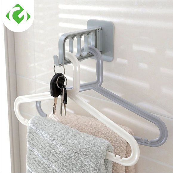 GUANYAO foldable Key Decorative Hooks Multi-function Door Hooks strong adhesive hanger storage rack coat hooks Creative Solid