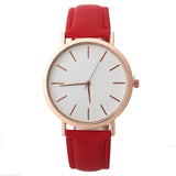 Woman Classic Multi-Color Simple Fashion Leather Band Analog Quartz Round Wrist Watch Watches reloj mujer C50