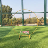 iron circle Wedding arch props background single arch flower outdoor lawn wedding flower door rack wedding birthday decoration