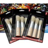 3Pcs Art Crafts Students Gift Acrylic Watercolor Oil Painting Tools Wooden Handle Stencil Brush Pig Bristle Brushes